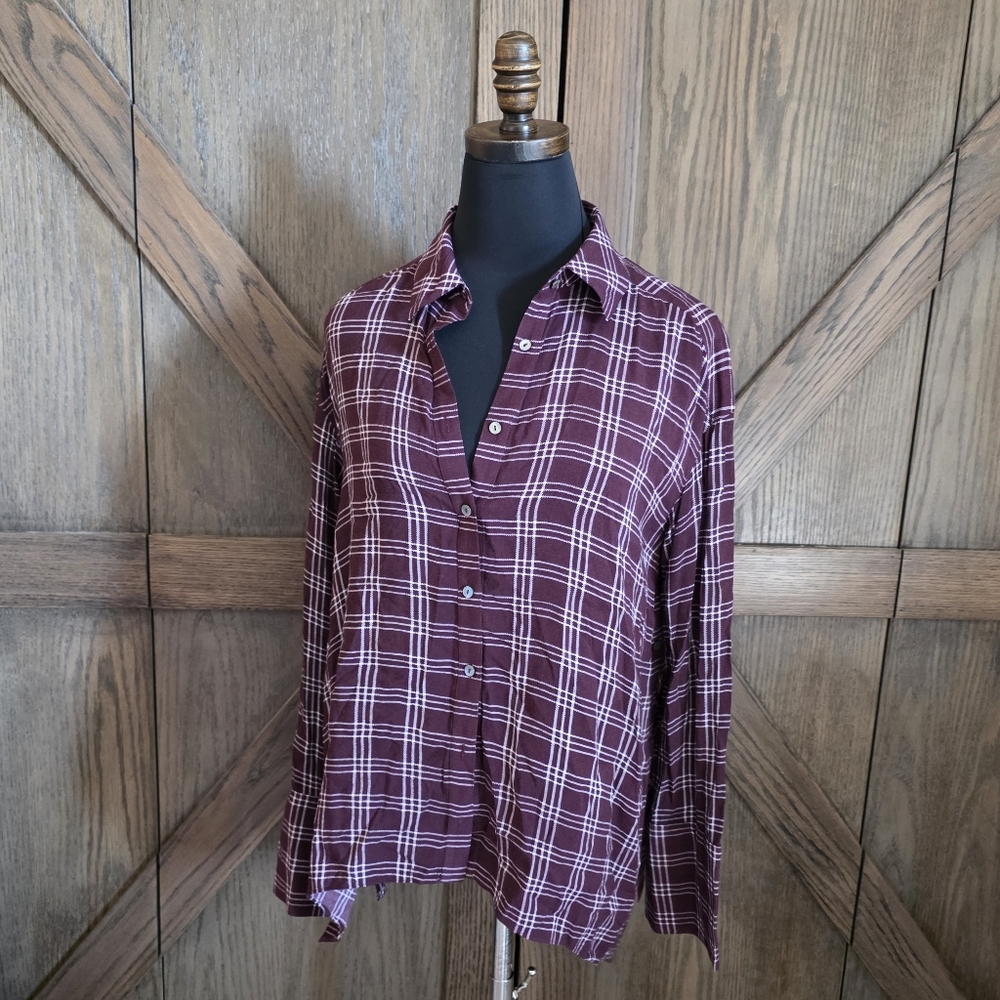 LAST CHANCE Cinq a Sept Elenna Checkered Button-Down Shirt